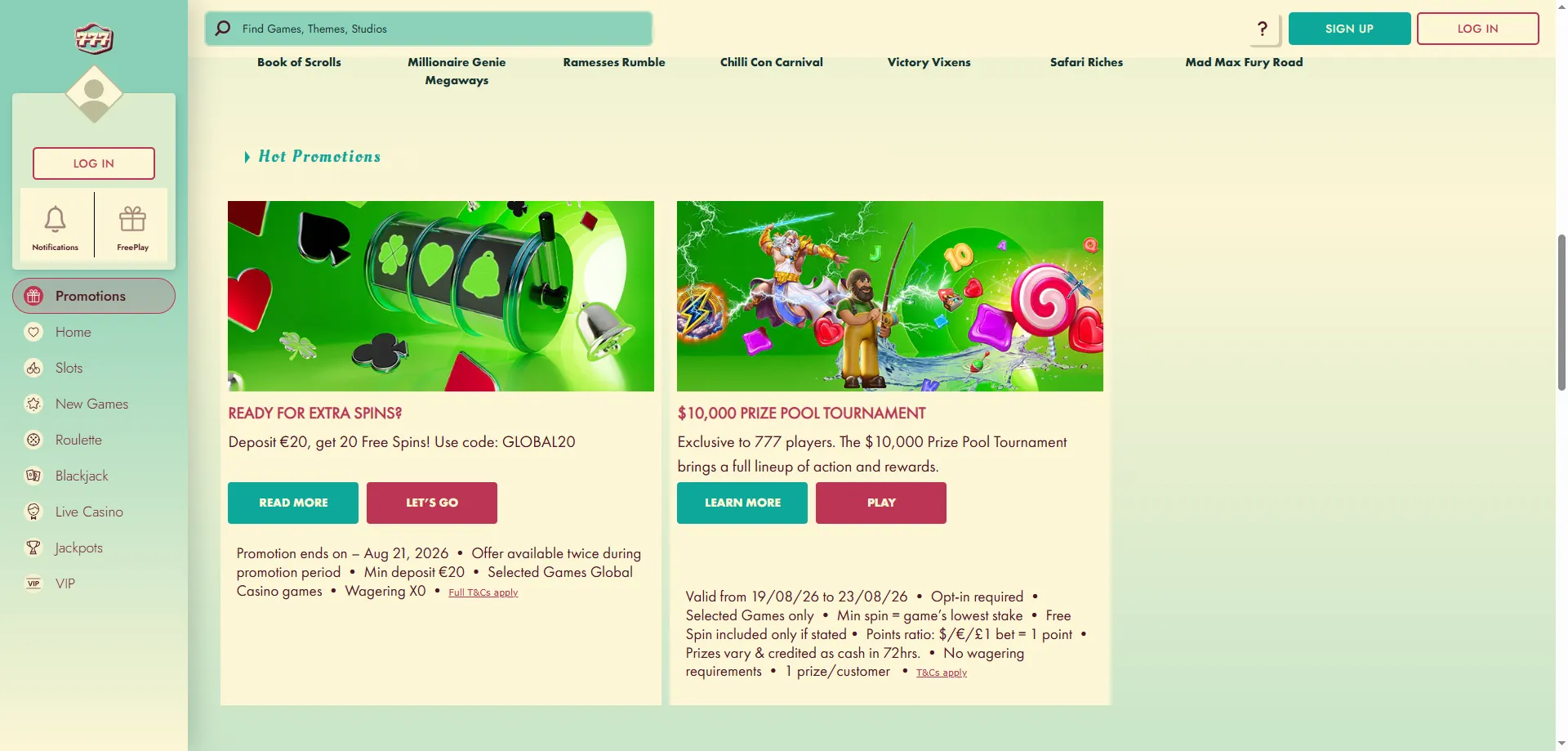 777 Casino welcome bonus and weekly promotions — INR 18,000 offer in 2026